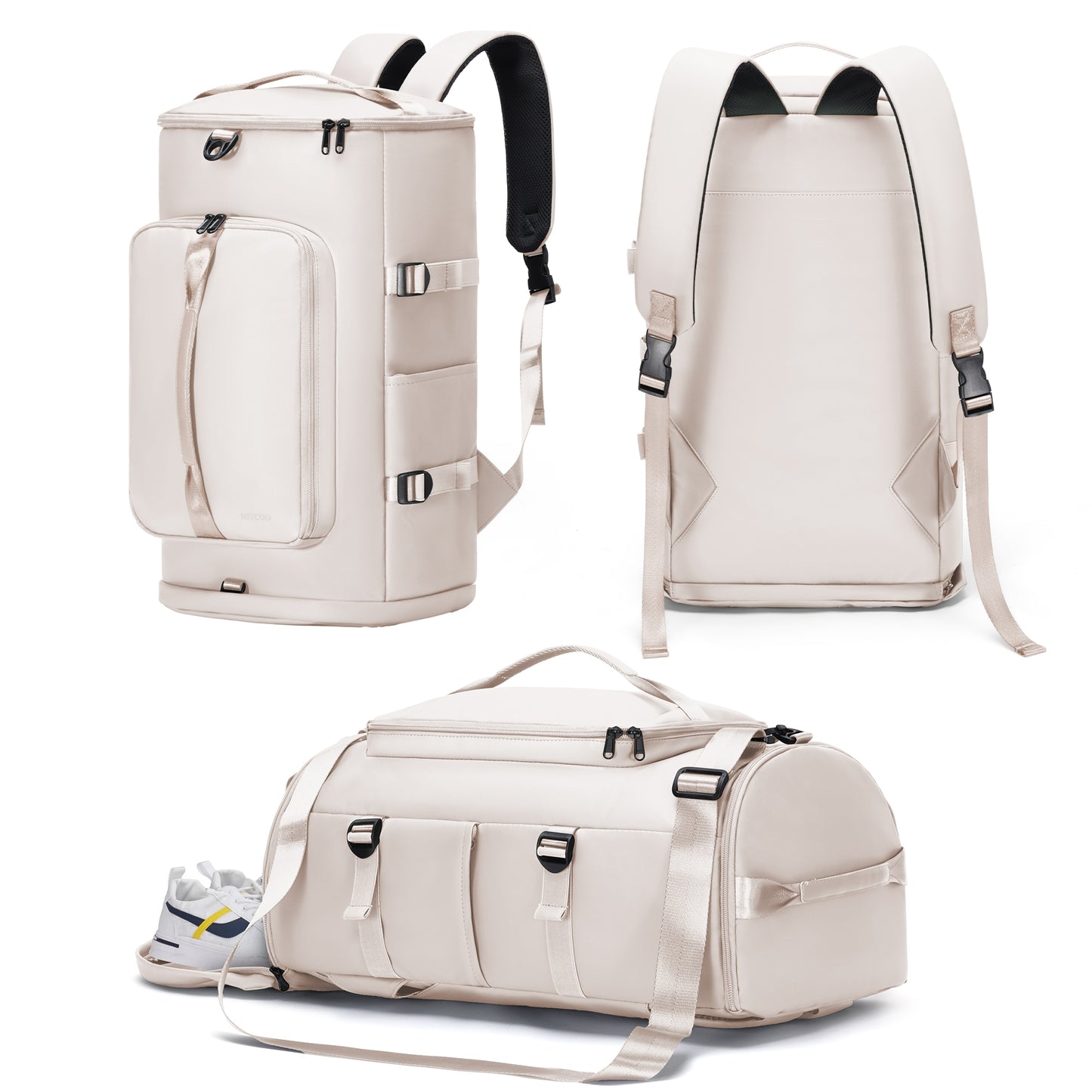 MIYCOO Gym Bag for Men and Women,Beige