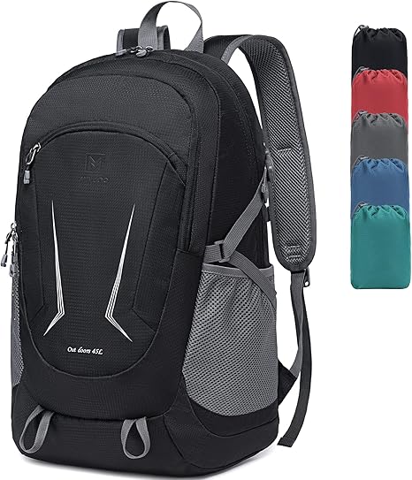MIYCOO Ultra Lightweight Packable Backpack for Travel, Black