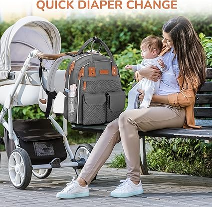 MIYCOO Diaper Bag Backpack ,Grey