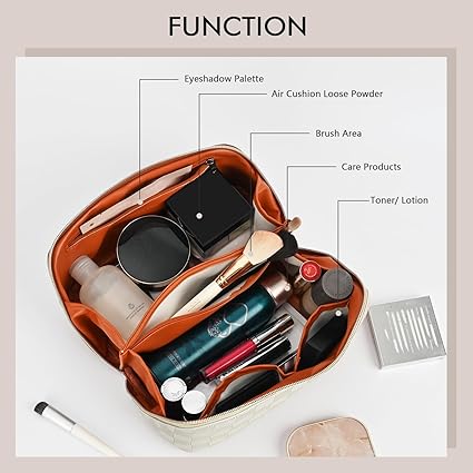 MIYCOO Makeup Bag, Large Capacity Travel Cosmetic Bag for Women