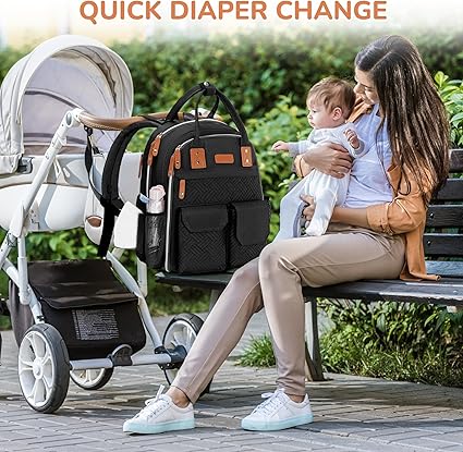 MIYCOO Diaper Bag Backpack , Black