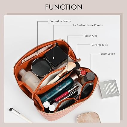 MIYCOO Makeup Bag, Large Capacity Travel Cosmetic Bag for Women