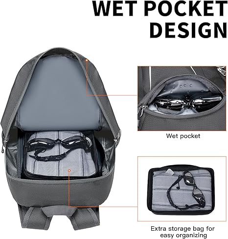 MIYCOO Ultra Lightweight Packable Backpack for Travel, Grey