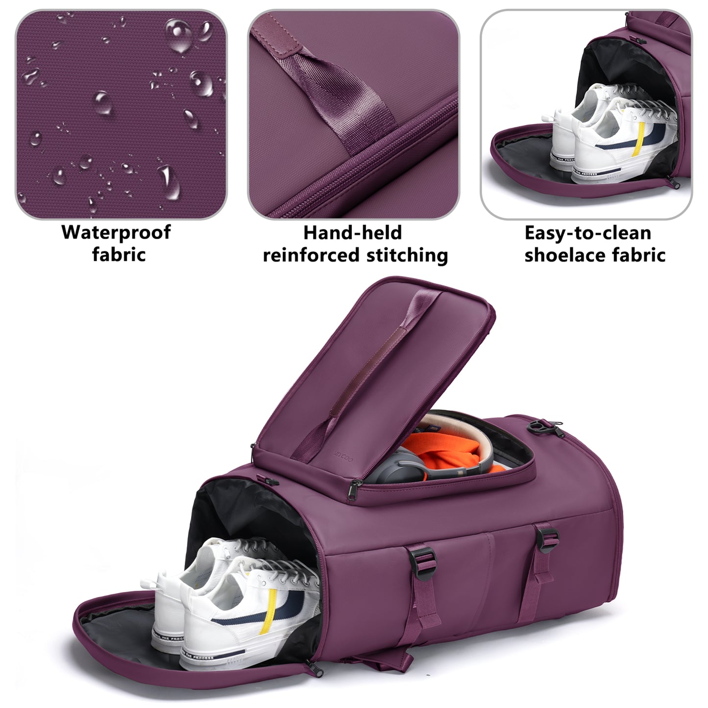 MIYCOO Gym Bag for Men and Women, Purple