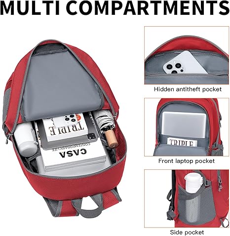 MIYCOO Ultra Lightweight Packable Backpack for Travel, Red