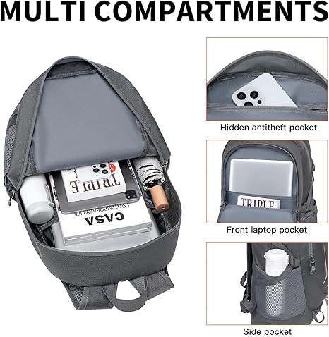 MIYCOO Ultra Lightweight Packable Backpack for Travel, Grey