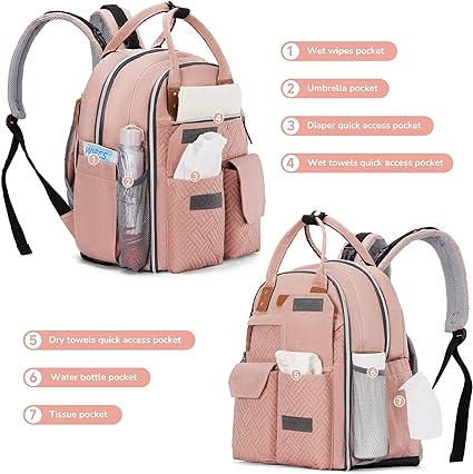 MIYCOO Diaper Bag Backpack , Pink