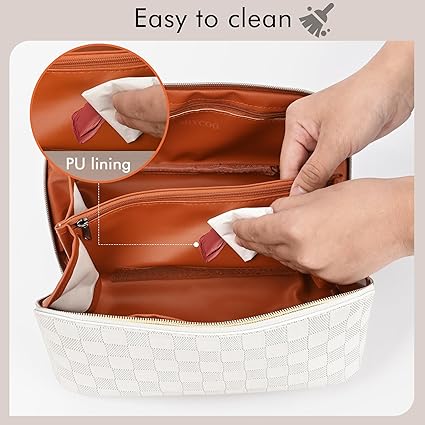 MIYCOO Makeup Bag, Large Capacity Travel Cosmetic Bag for Women
