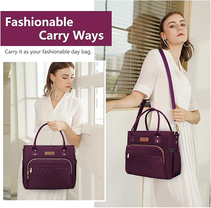 MIYCOO Lunch Bag Lunch Box Women with 2 Ice Packs, Purple