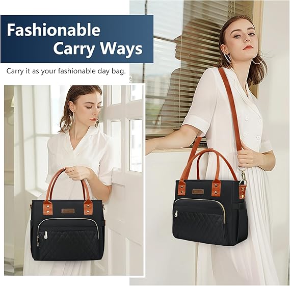 MIYCOO Lunch Bag Lunch Box Women,Orange Black