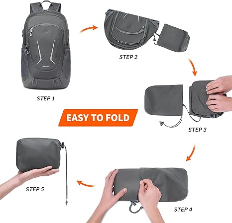 MIYCOO Ultra Lightweight Packable Backpack for Travel, Grey
