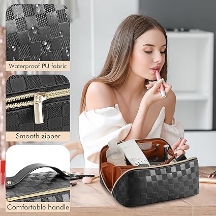 MIYCOO Makeup Bag, Large Capacity Travel Cosmetic Bag for Women