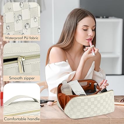 MIYCOO Makeup Bag, Large Capacity Travel Cosmetic Bag for Women