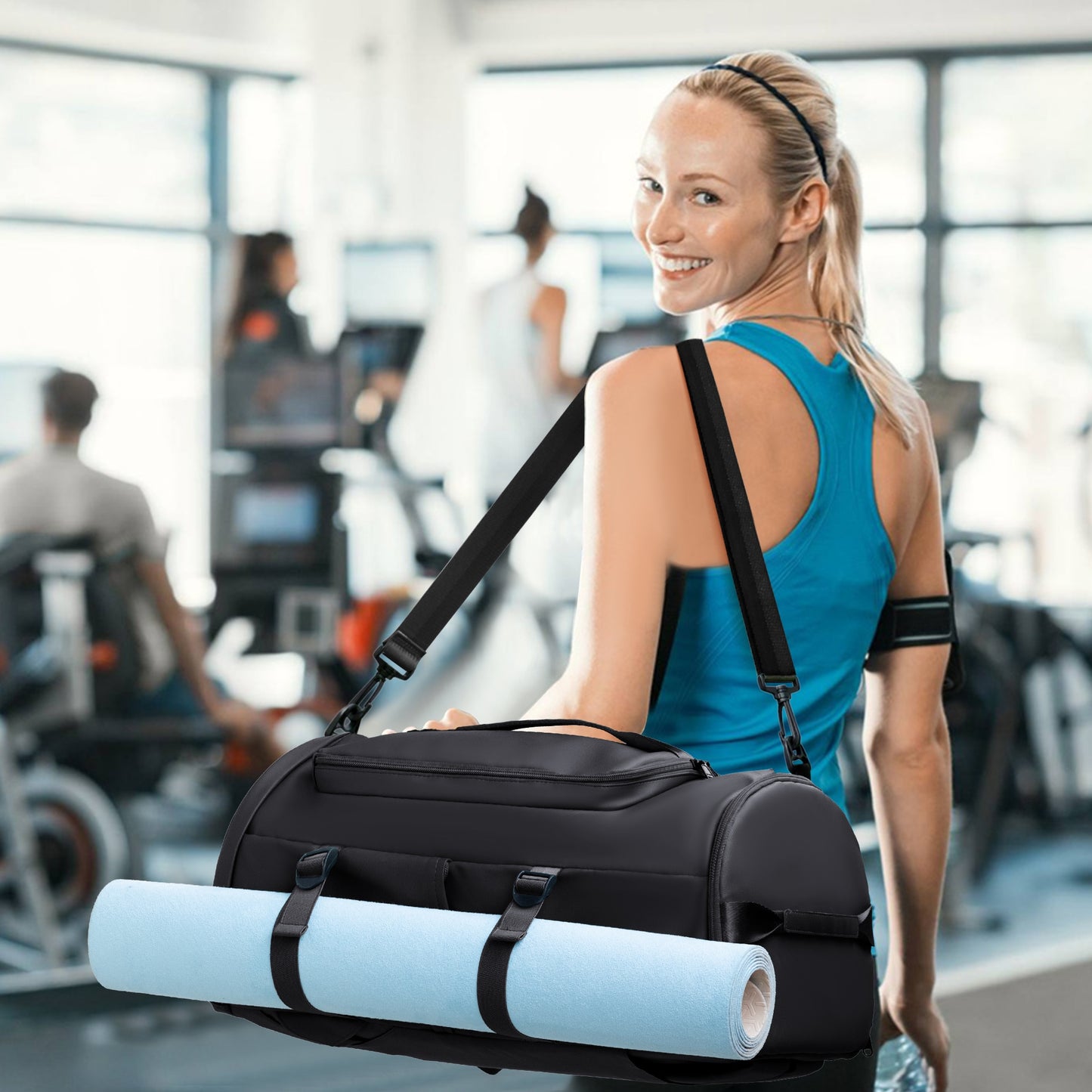 MIYCOO Gym Bag for Men and Women, Black