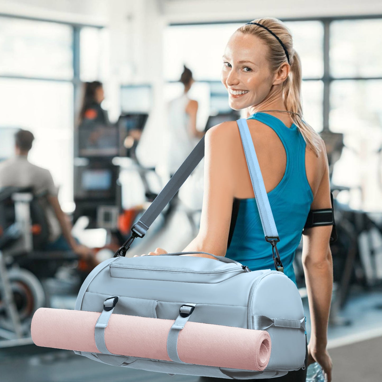 MIYCOO Gym Bag for Men and Women, Blue