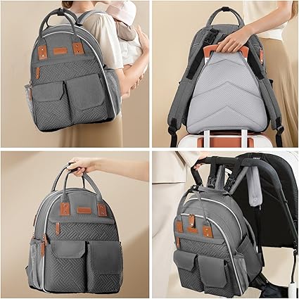 MIYCOO Diaper Bag Backpack ,Grey