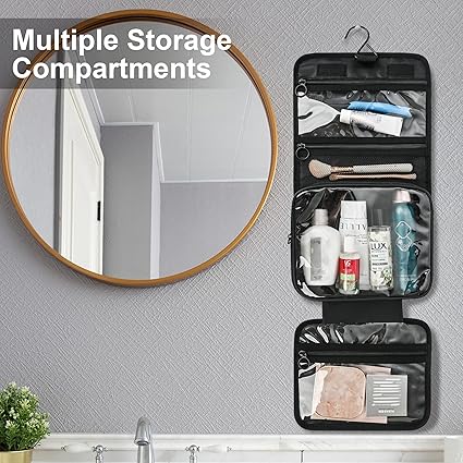MIYCOO Travel Toiletry Bag for Women and Men, Black