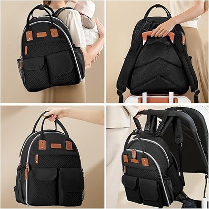 MIYCOO Diaper Bag Backpack , Black