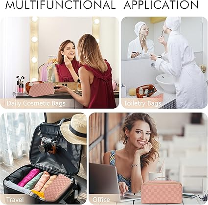 MIYCOO Makeup Bag, Large Capacity Travel Cosmetic Bag for Women