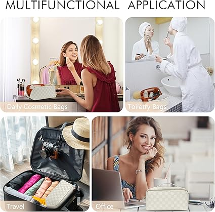 MIYCOO Makeup Bag, Large Capacity Travel Cosmetic Bag for Women