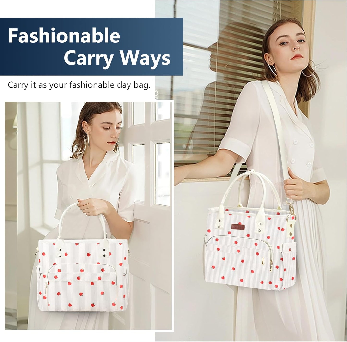 MIYCOO Lunch Bag Lunch Box Women, Corduroy Apple