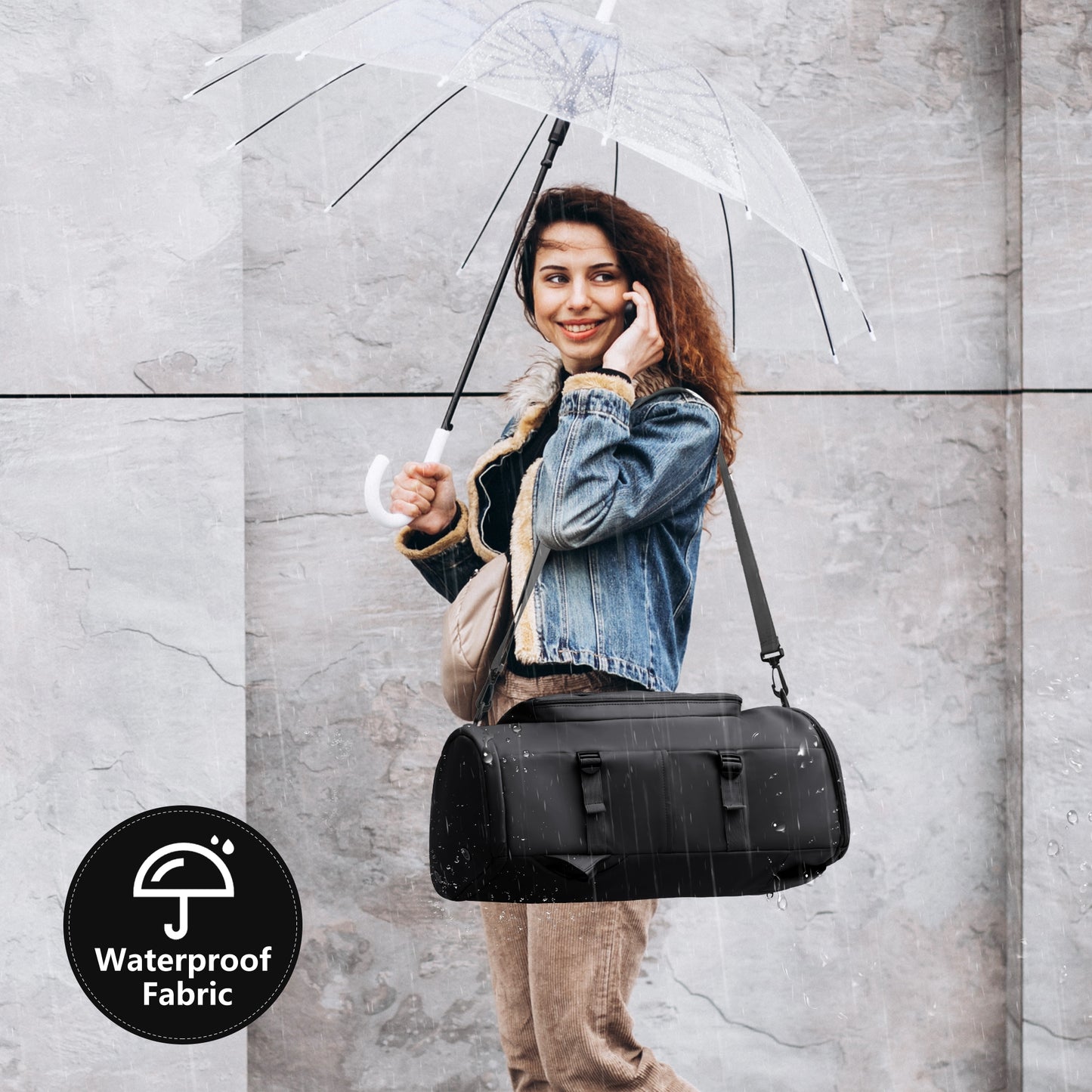 MIYCOO Gym Bag for Men and Women, Black