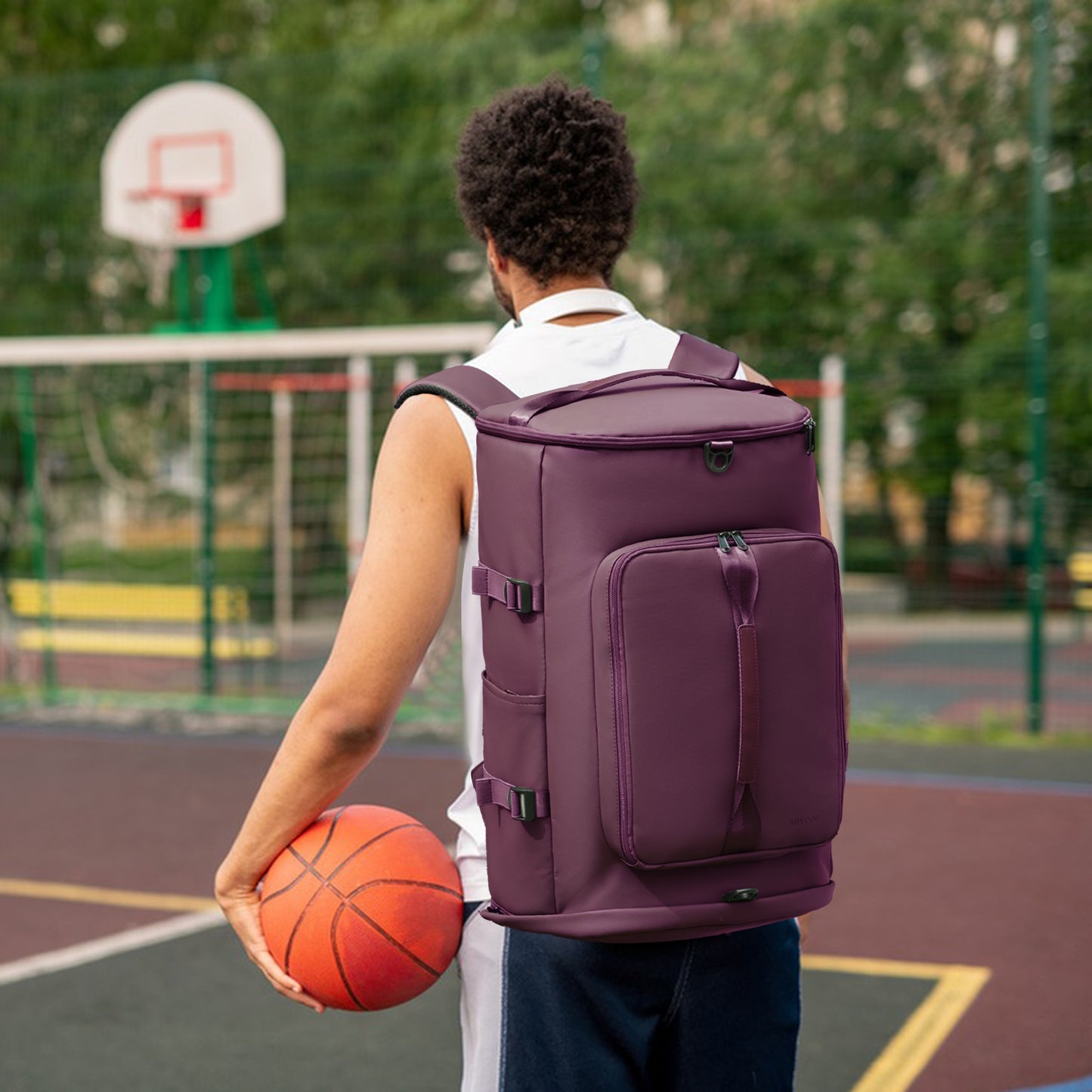 MIYCOO Gym Bag for Men and Women, Purple