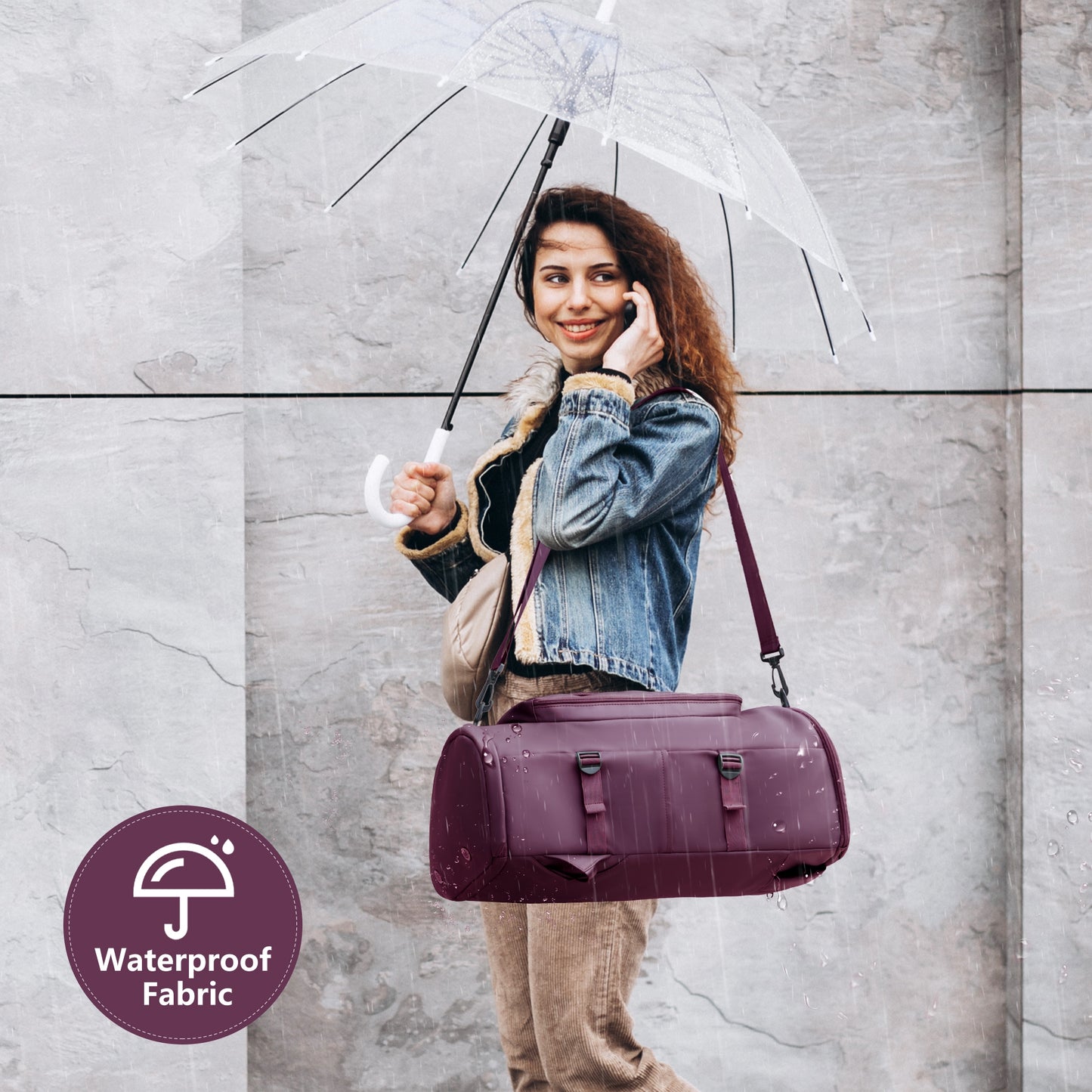 MIYCOO Gym Bag for Men and Women, Purple