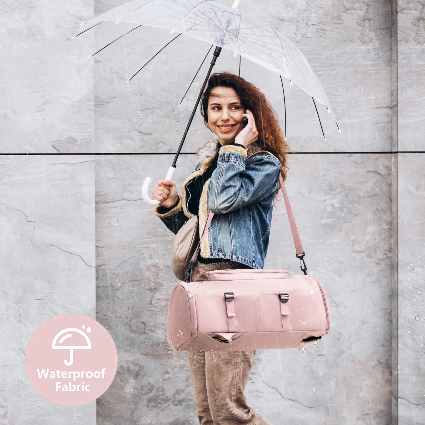 MIYCOO Gym Bag for Men and Women, Pink