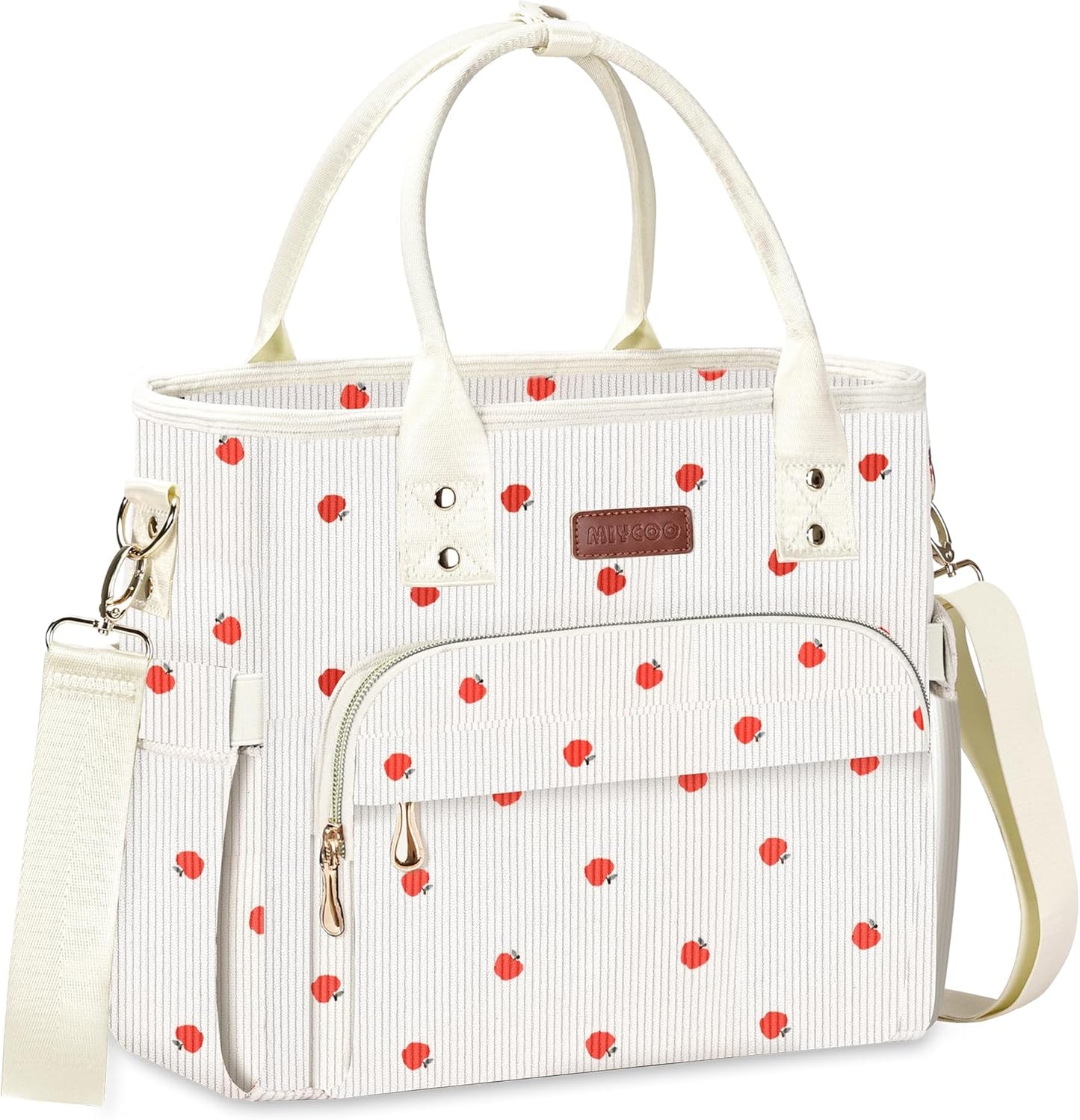 MIYCOO Lunch Bag Lunch Box Women, Corduroy Apple