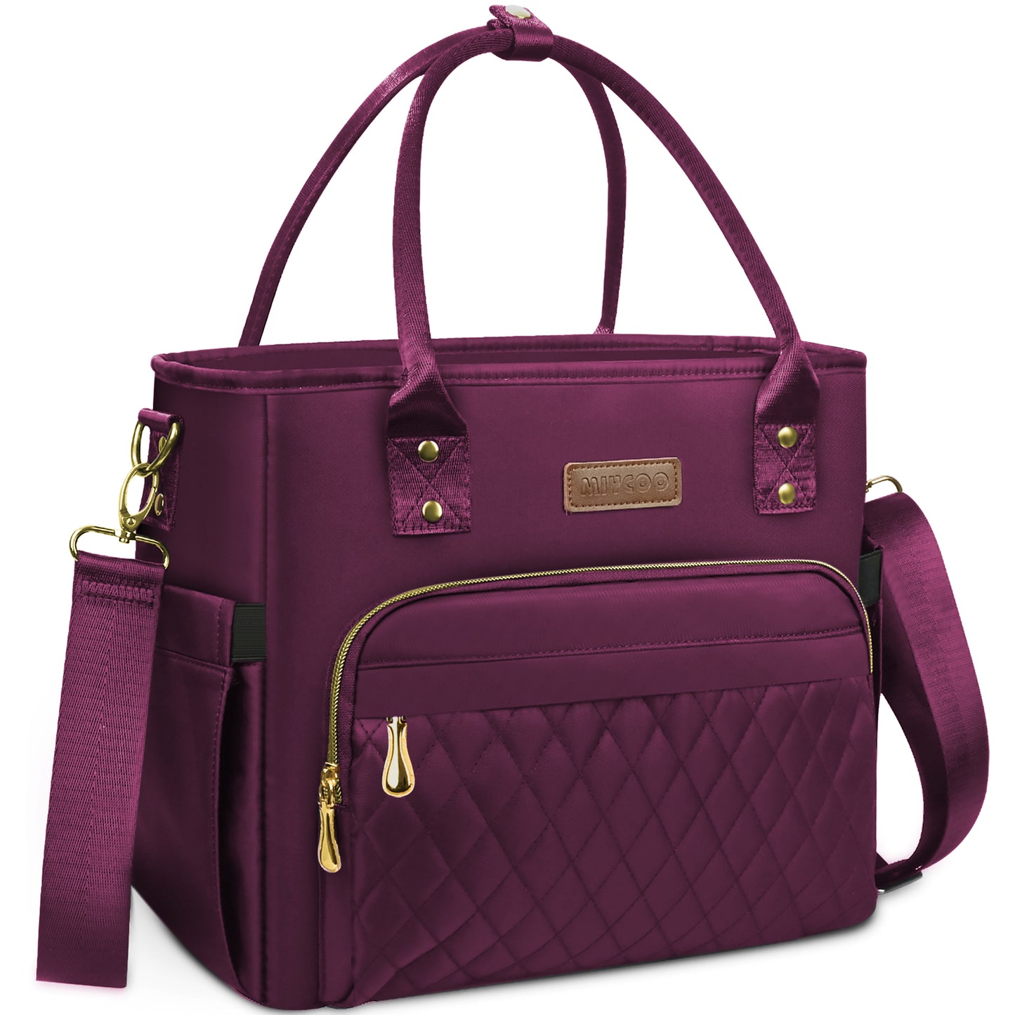 MIYCOO Lunch Bag Lunch Box Women with 2 Ice Packs, Purple