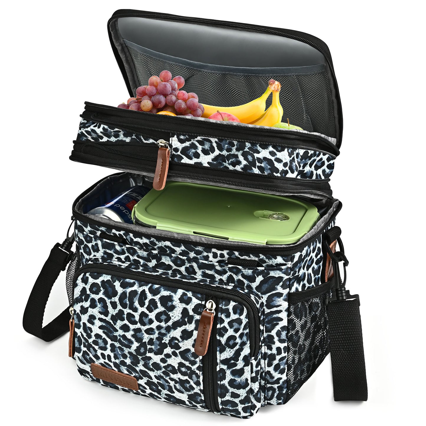 MIYCOO Double Deck Lunch Bag & Lunch Box, Blue