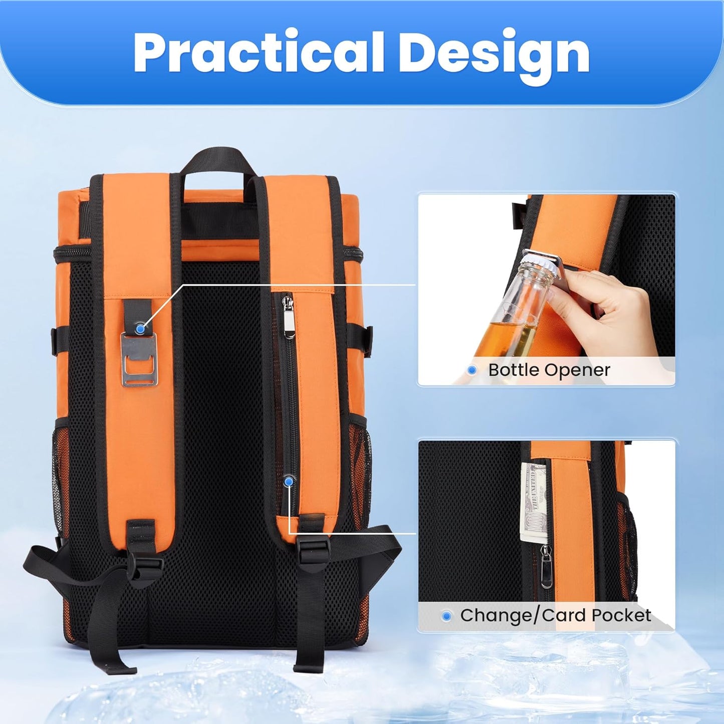 MIYCOO Cooler Backpack with 2pc Ice Packs